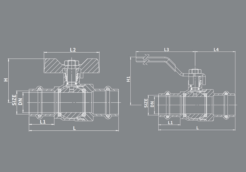 JL-B1898 Push Fit Full Port Brass Ball Valve for Plumbing
